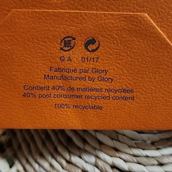 Hermes Authentic Designer Orange Shopping Small Gift Bag 9 X 6 - Picture 4 of 7